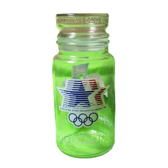 M&M 1984 "The Olympic Glass Jar" - Picture 2 of 3